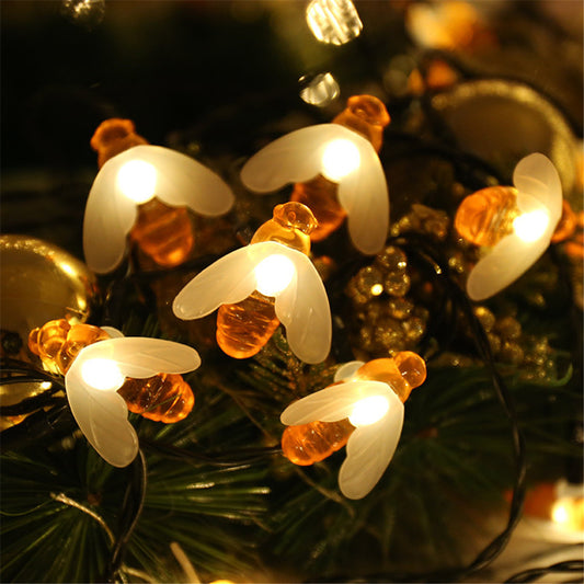 Solar string bee decorative lights