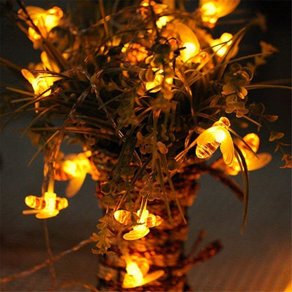 Solar string bee decorative lights